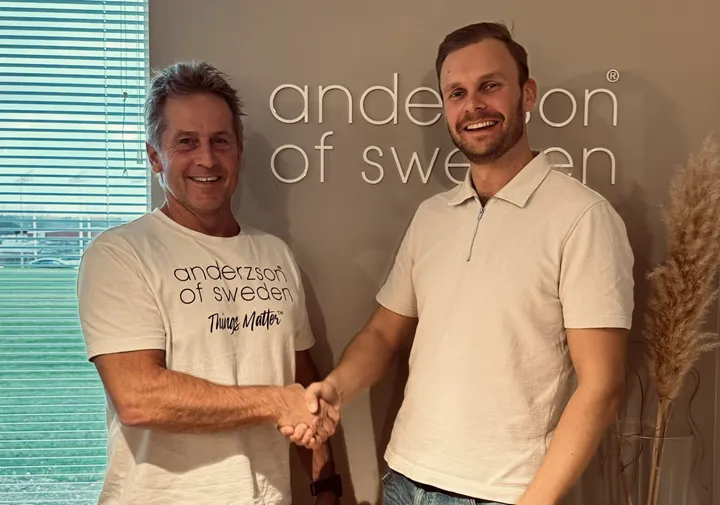 <p>Jonas Andersson, vd på Anderzson of Sweden och Marcus Åkerberg på Krokodil Profil.</p>
