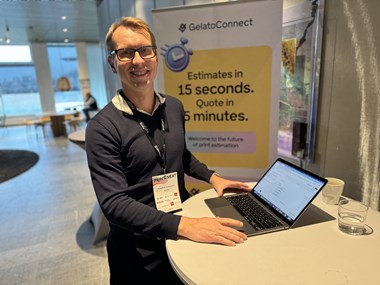 <p>Fredrik Andersson visade hur Gelatos priskalkylator fungerar – ger offertförslag på ett par sekunder.</p>
