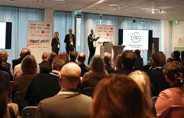 <p>Grafkom, Grafiska Företagen och Branschkoll arrangerar Print Next tillsammans varje höst.</p>
