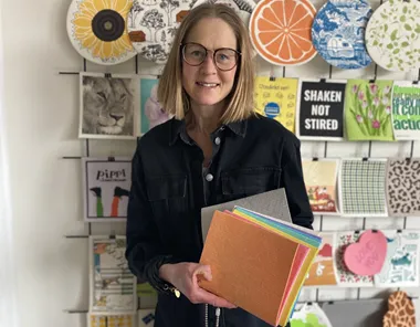 <p>Johanna Olofsson, vd på Teko Tryck i Sölvesborg.</p>
