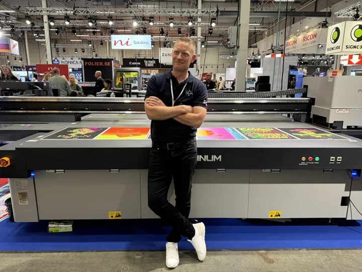 <p>Victor Bildsten på Marabu Scandinavia kan numera luta sig mot ett nytt storformatsmärke.</p>
