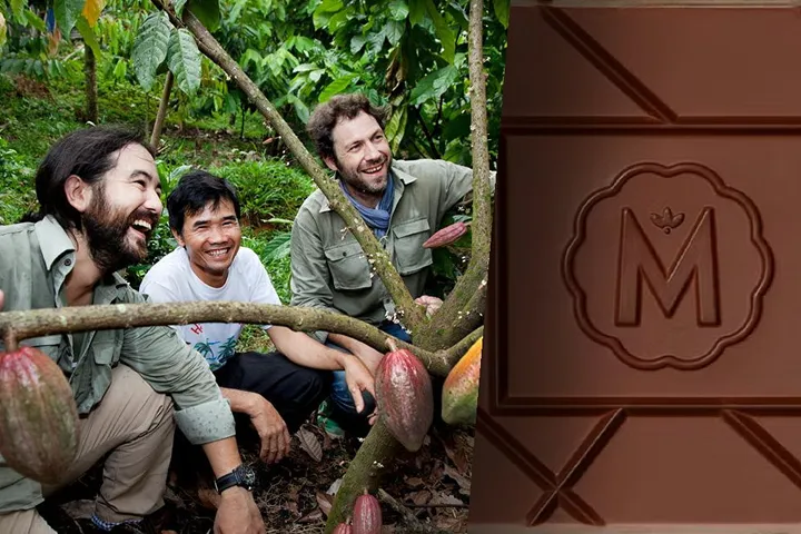 <p>Förpackningspapperet tillverkas av kakaoskal och mullbärsbark.</p>
