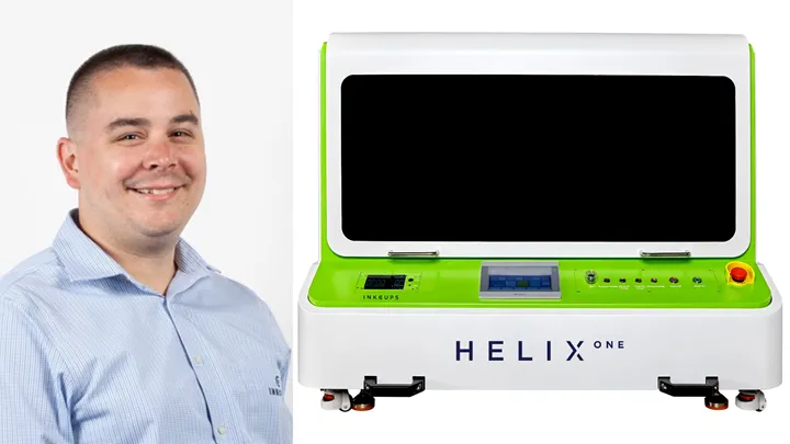 <p>Gregory Harwood på Inkcups säger att Helix One har ett överkomligt pris, kompakt design och är skalbar – vilket gör den till en idealisk lösning för företag som vill börja trycka direkt på cylindriska objekt.</p>

