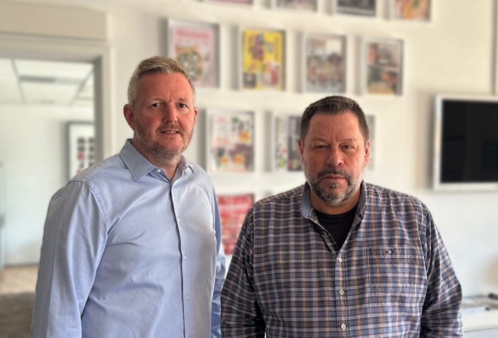 <p>Andreas Cheander och Lars G. Andersson på Ruter som får en ny ägare.</p>
