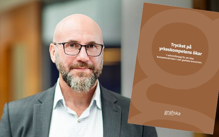 <p>Henrik Smedmark, utbildningspolitisk expert på Grafiska Företagen som tagit fram rapporten.</p>
