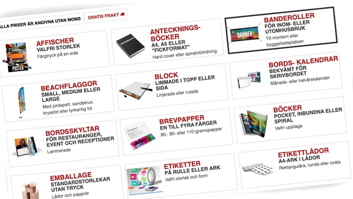 <p>Startar e-handel av trycksaker i samarbete med stor tryckerikoncern.</p>
