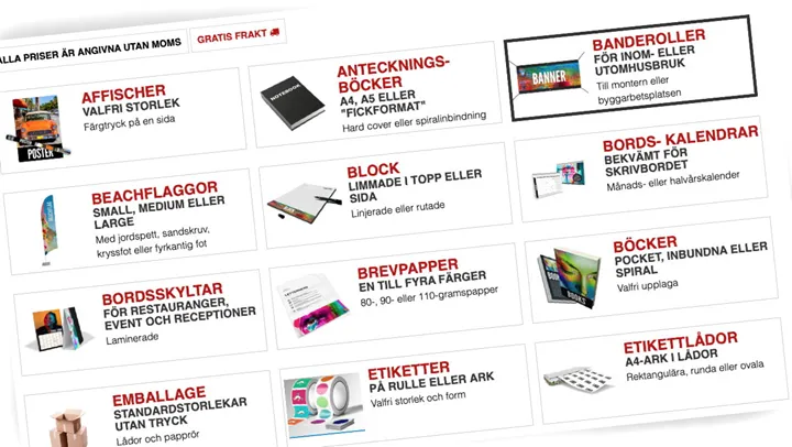 <p>Startar e-handel av trycksaker i samarbete med stor tryckerikoncern.</p>
