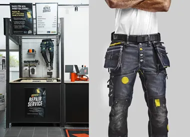 <p>Blåkläder erbjuder nu ett koncept för lagning av arbetskläder – en färdig lagningsstation finns framtagen för återförsäljare.</p>
