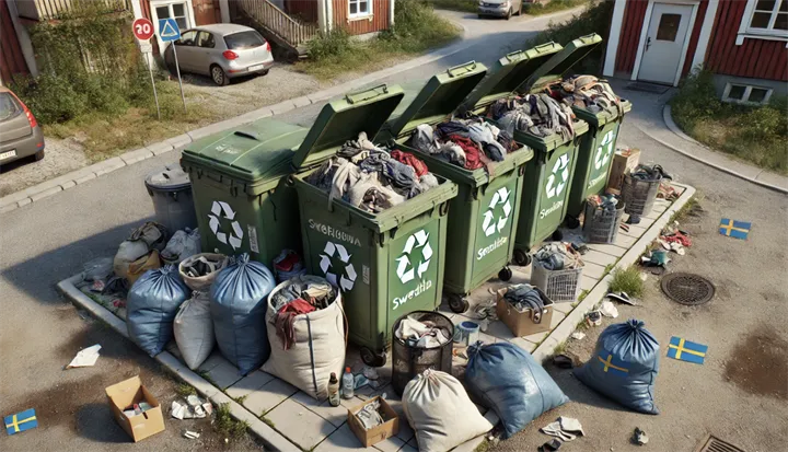 <p>Textilhögar skapar kaos i Varberg och fler andra svenska kommuner. Vissa hävdar att det nya lagarna införts för tidigt.</p>
