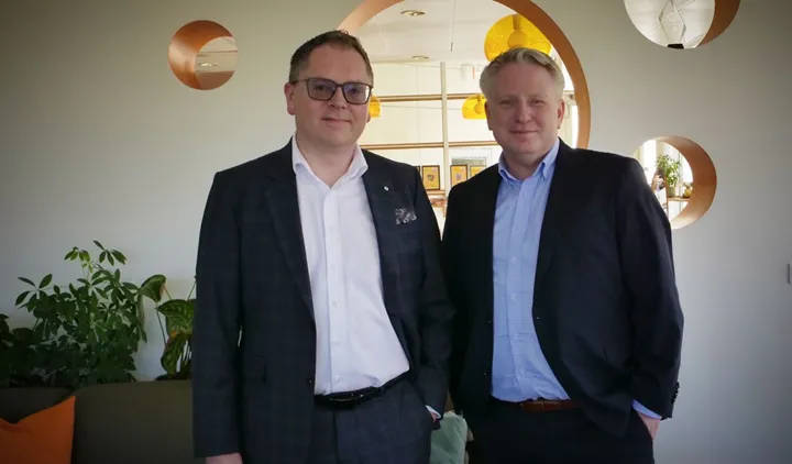 <p>Mattias Ackers och B-O Hertz.</p>
