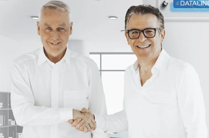 <p>Even Hansen, grundare av Dansk Dataservice och Dirk Deroo, vd på Dataline.</p>
