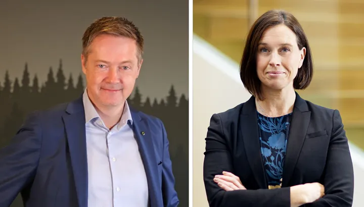 <p>GS-fackets förbundsordförande Per-Olof Sjöö och Anna Freij, förhandlingschef på Grafiska Företagen.</p>
