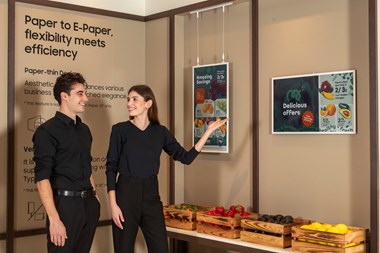 <p>Color E-Paper var en av Samsungs nyheter i utställningen på ISE-mässan.</p>

