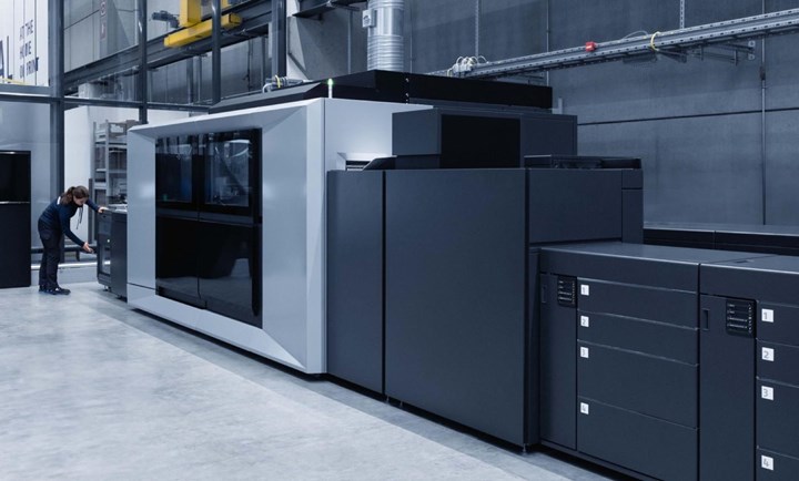 <p>Heidelberg har förpackat Canons inkjetpress i egen design.</p>
