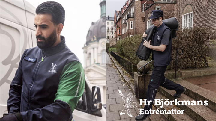 <p>Bilder på de nya arbetskläderna som personalen på Hr Björkman bär.</p>
