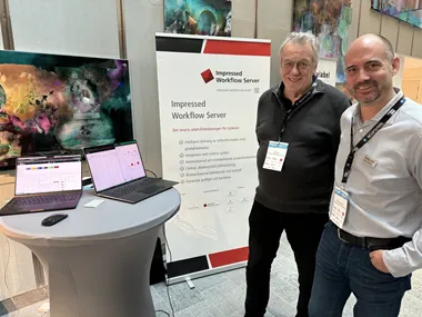 <p>Jan Suhr på Color Consult och Florian Käsbauer på Impressed workflow server.</p>
