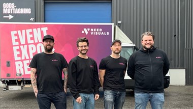 <p>Mikael Bruske, Erik Otterberg, Robert Rönnlund, och Nicklas Bruske på Stockholmsföretaget Need Visuals.</p>
