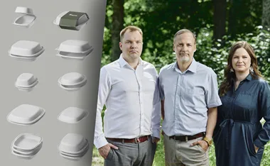 <p>Teamet på Metsä Spring som utvecklar den nya produkten.</p>
