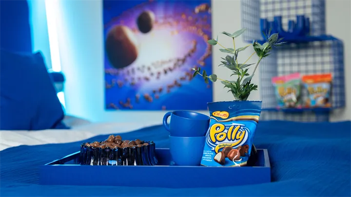 <p>Ett helt hotellrum undergodisvarumärket Pollys regi.</p>
