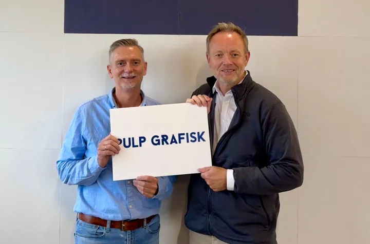 <p>Terje Gulbrandsen, Pulp Grafisk, og Nils Jacob Førli, Andvord Grafisk.</p>
