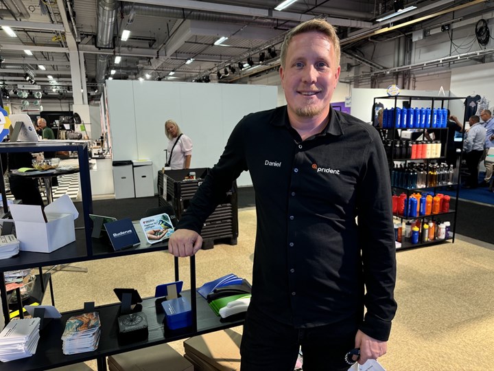<p>Daniel Lindroos Schéle och gänget på Prident visade nya profilprodukter på Nordic Profile Fair.</p>
