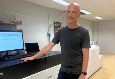 <p>Erik Tibell är prepresschef på Ruter i Laholm.</p>
