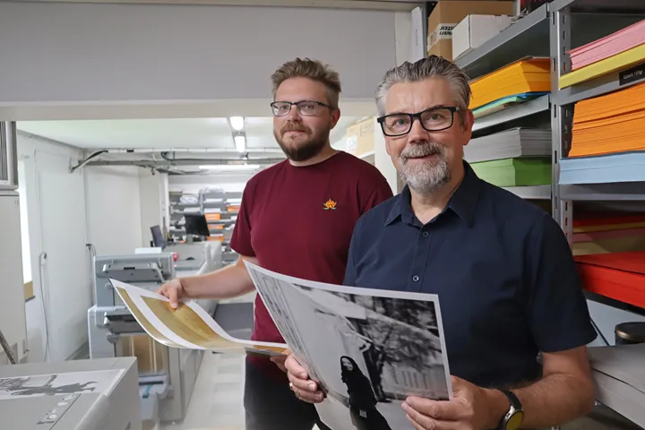 <p>Pontus Pettersson, operatör/originalare, och vd:n Per Norin.</p>
