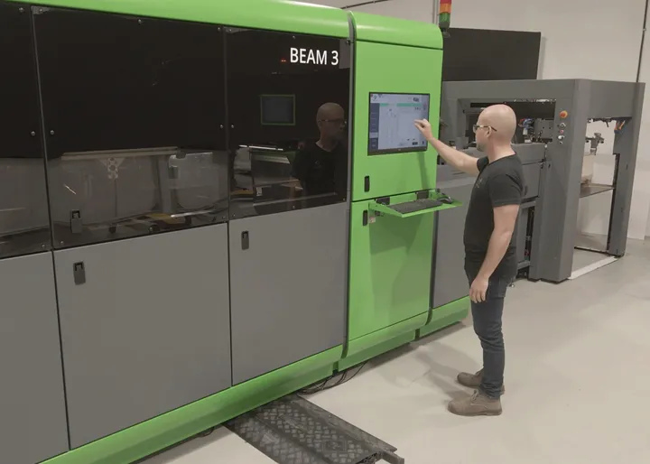 <p>Highcons nya digitala stansmaskin Beam 3.</p>
