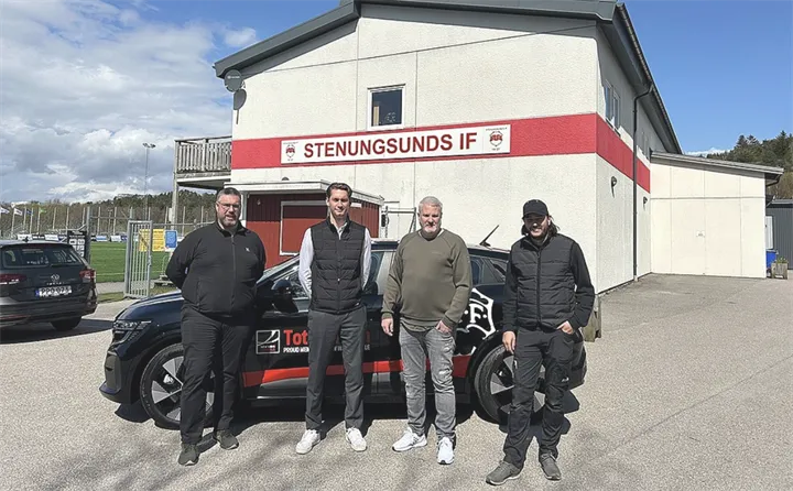 <p>Från vänster, Mattias Niklasson SIF, Linus Sjösten, Fredrik Roos, Victor Fors Totalreklam.</p>
