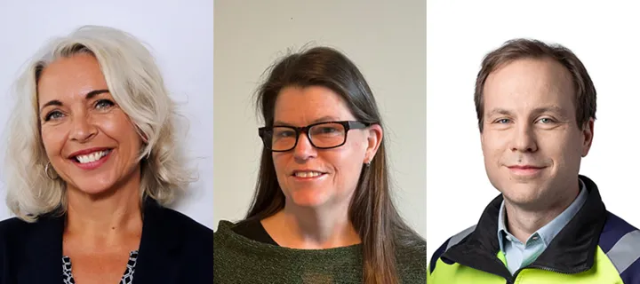 <p>Annelie Karlsson, Combitech, Kajsa Fougner, Biosorbe och Anders Andersson, Billerud Gruvöns bruk.</p>

