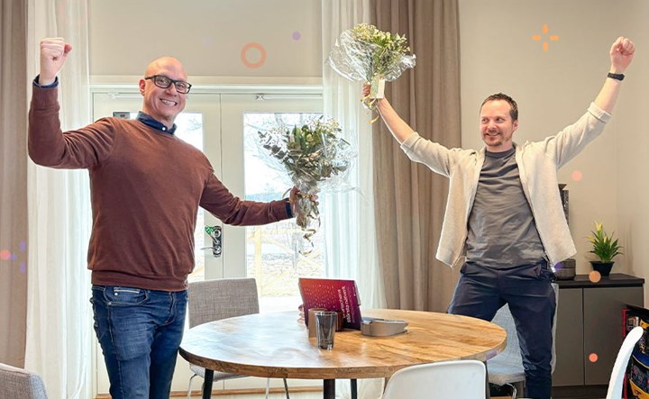 <p>Johan Goot tillträdande vd och Alexander Giers avgående vd på Unitedprofile.</p>
