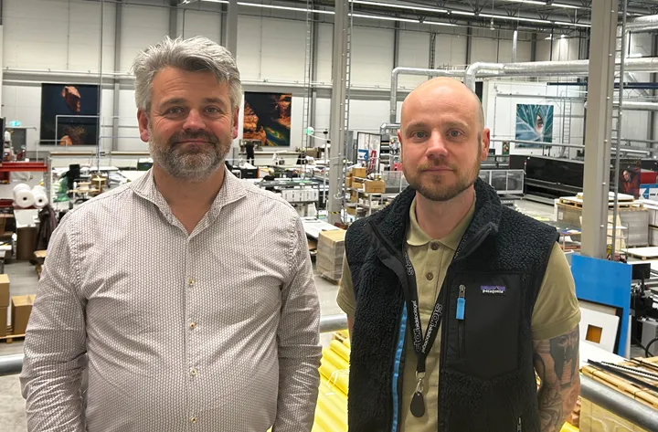 <p>Jonas Hellke, vd, tillsammans med Patrick Söderberg, ny vice vd på Storbildsbolaget.</p>
