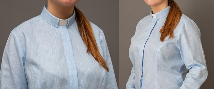 <p>Produktionsprov av Beyondfits prästskjorta.</p>
