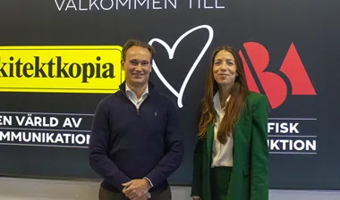 <p>Gunnar Duintjer och Robine Björklund på Arkitektkopia och ABA.</p>
