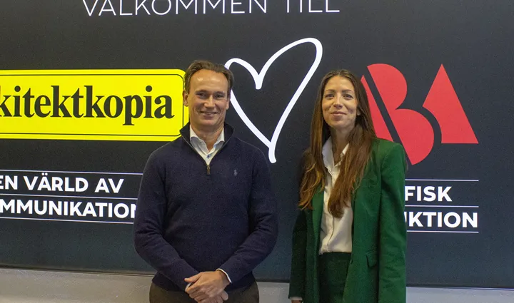 <p>Gunnar Duintjer och Robine Björklund på Arkitektkopia och ABA.</p>
