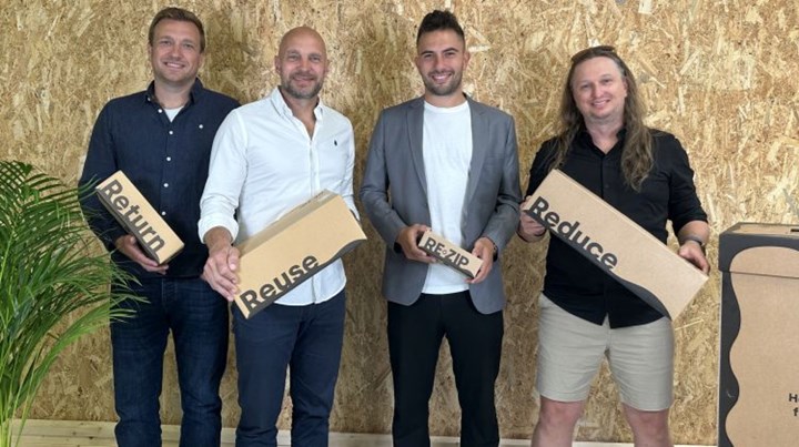 <p>Bo Bach Boddum tillsammans med medgrundarna Thomas Fugl, Lars Schäfer Møller och Tonni Tølbøll Aagesen</p>
