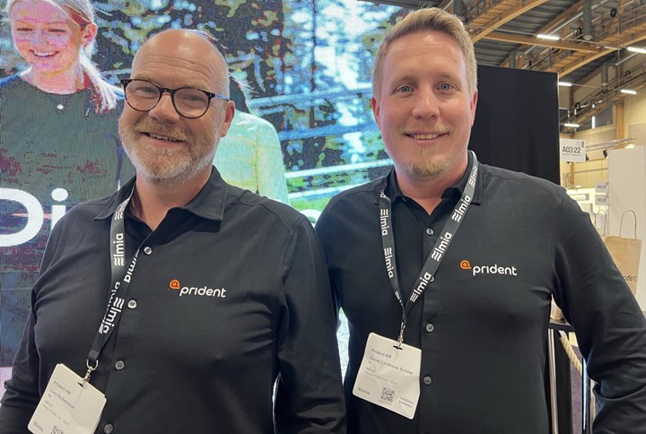 <p>Glada miner hos vd Lars Rubensson och produktchef Daniel Lindroos Schéle efter ett lyckat varumärkesbyte.</p>
