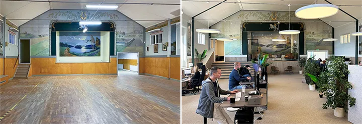 <p>Delar av Unitedprofiles nya lokaler efter flytten till en i trakten välkänd byggnad.</p>
