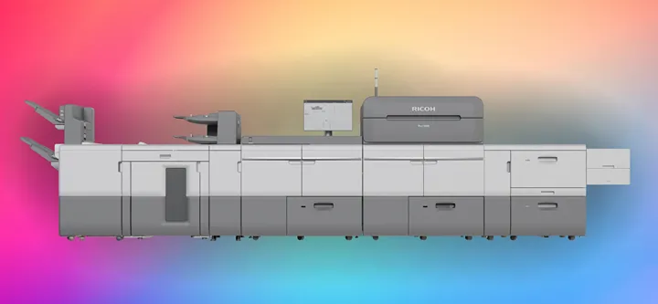 <p>Ricoh Pro C9500 håller på att anpassas för att trycka tjockare kartongmaterial – i vissa fall även dubbelsidigt</p>
