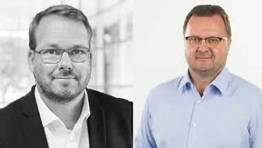 <p> Joakim Johannesson, vd Emballator Mellerud, och Harri Laaksonen, vd Europak Oy</p>
