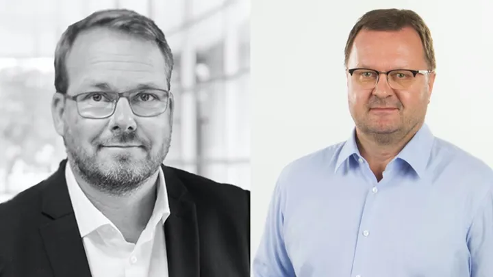 <p> Joakim Johannesson, vd Emballator Mellerud, och Harri Laaksonen, vd Europak Oy</p>
