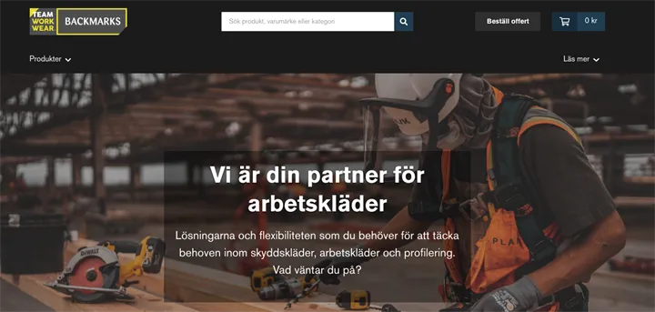 <p>Ny webblösning för Team Workwears medlemmar.</p>

