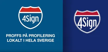 <p>Till vänster syns den nya logotypen med tillhörande tagline.</p>

