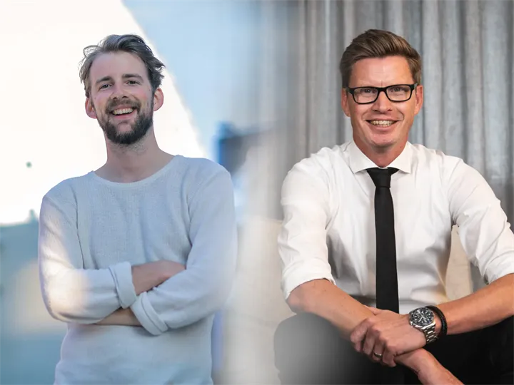 <p>Jakob Nordfeldt, vd på Skrym och Thomas Nöjd, vd på Nöjd.</p>
