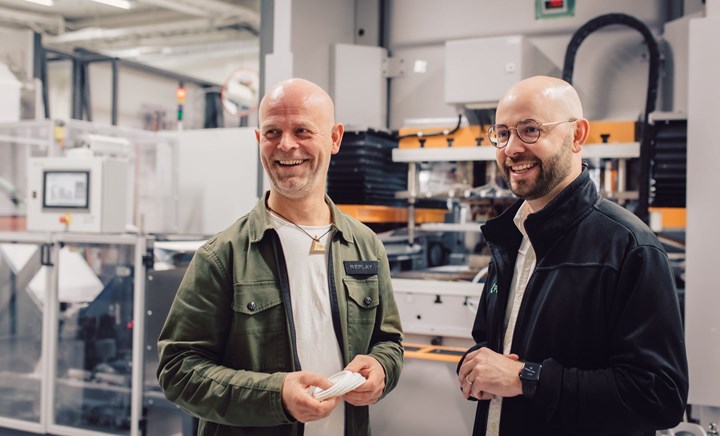 <p>Fredrik Östbye, Aliaxis Next och Linus Larsson Green, vd för Pulpac.</p>
