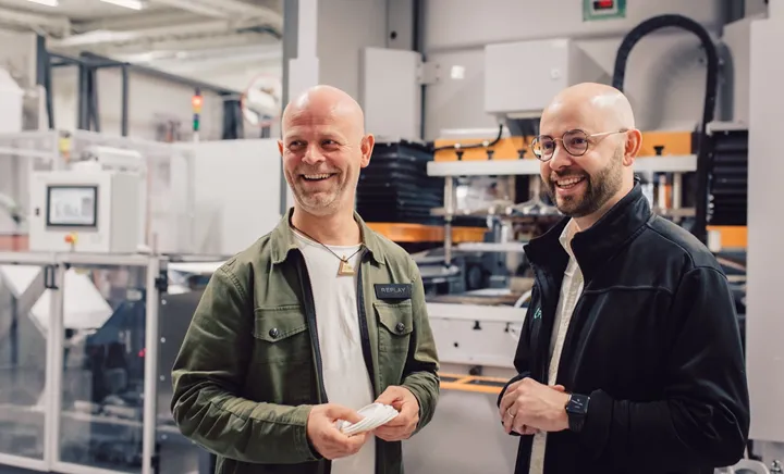 <p>Fredrik Östbye, Aliaxis Next och Linus Larsson Green, vd för Pulpac.</p>
