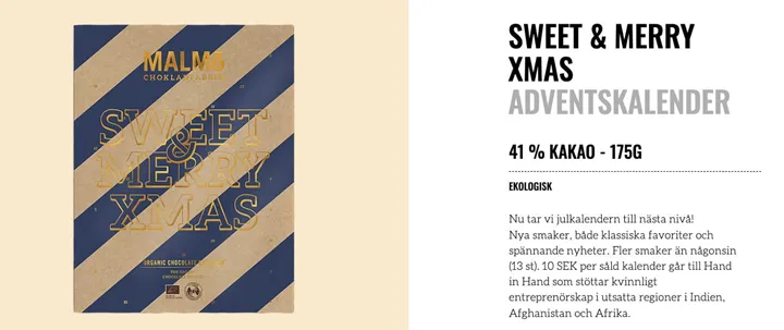 <p>Julkalender från Malmö Chokladfabrik.</p>
