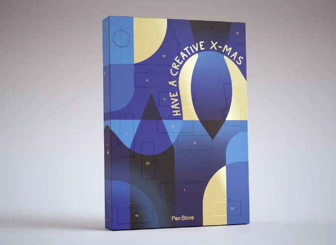 <p>En julkalender fylld av pennor och annat konstnärsmaterial.</p>
