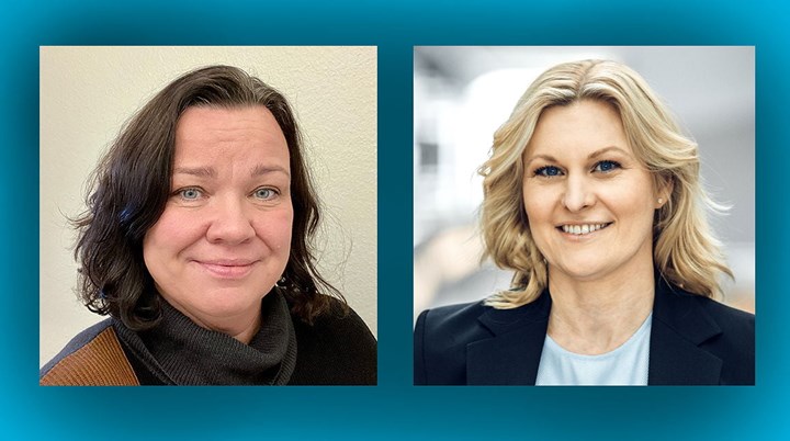 <p>Ylva Ekborn (t.h.) har haft dubbla roller inom Postnord. Nu tar Lisbet Karlsson över som landschef för Strålfors i Sverige.</p>
