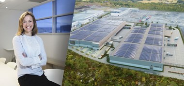 <p>Den nya tryckeri-terminalen på över 30.000 kvadratmeter.</p>
